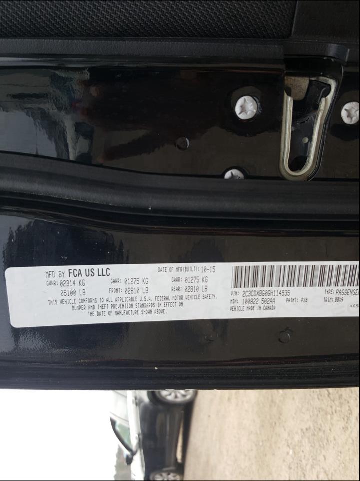 Фото 10 с аукциона – 2016 DODGE CHARGER SE с VIN 2C3CDXBG0GH114935