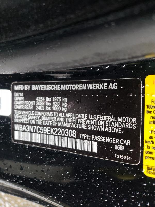 Photo 10 from auction – 2014 BMW 428 I with VIN WBA3N7C59EK220308