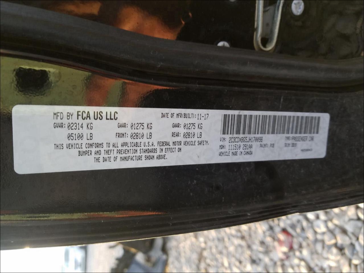 Photo 10 from auction – 2018 DODGE CHARGER SX with VIN 2C3CDXBG5JH170098