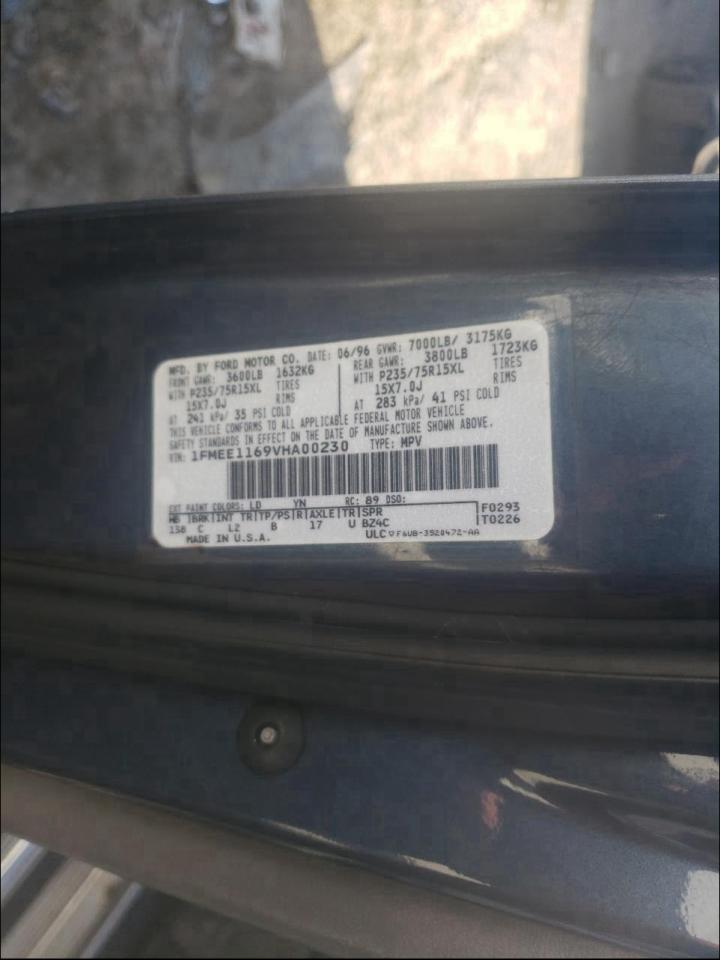 Photo 10 from auction – 1997 FORD ECONOLINE with VIN 1FMEE1169VHA00230