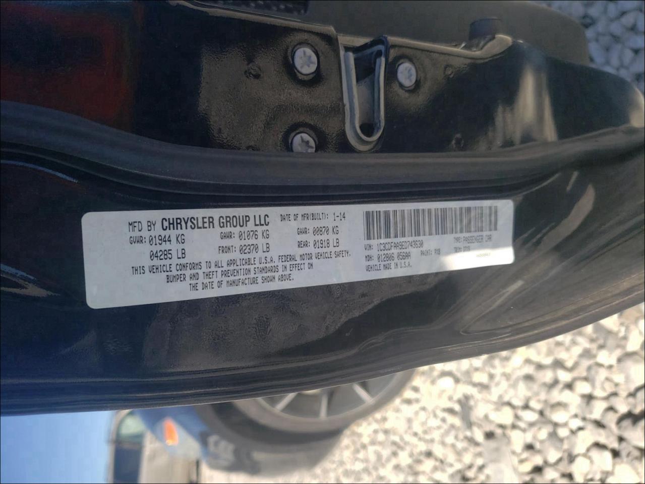 Photo 10 from auction – 2014 DODGE DART SE with VIN 1C3CDFAA9ED743630