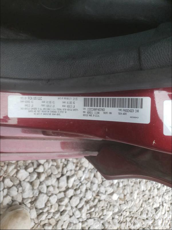 Photo 10 from auction – 2015 CHRYSLER 200 LIMITE with VIN 1C3CCCAB0FN657063