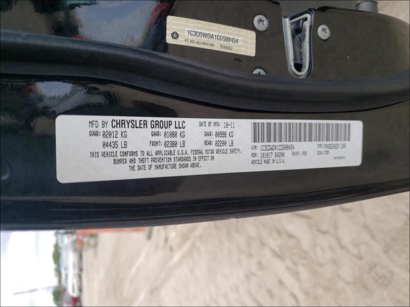 Photo 10 from auction – 2012 DODGE CALIBER SX with VIN 1C3CDWDA1CD508454