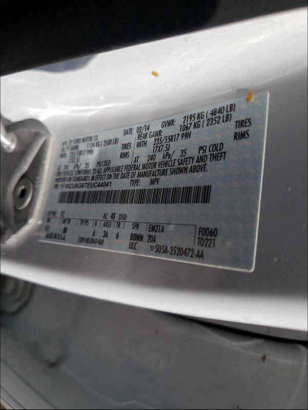 صورة رقم 10 من المزاد - 2014 FORD ESCAPE SE مع VIN 1FMCU9G97EUC44041