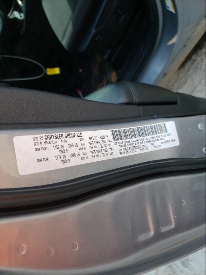 Photo 10 from auction – 2014 DODGE DURANGO SS with VIN 1C4RDJFG5EC501803