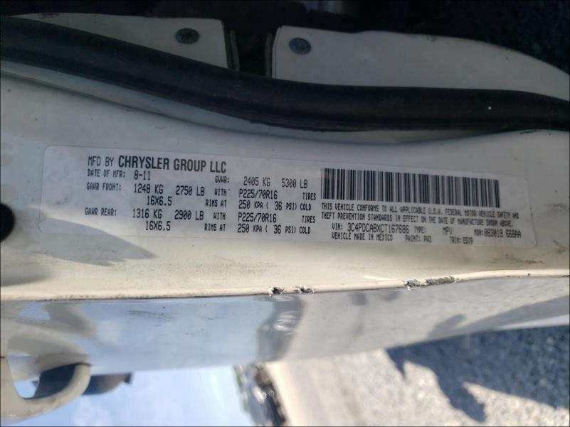 Photo 10 from auction – 2012 DODGE JOURNEY with VIN 3C4PDCABXCT167686