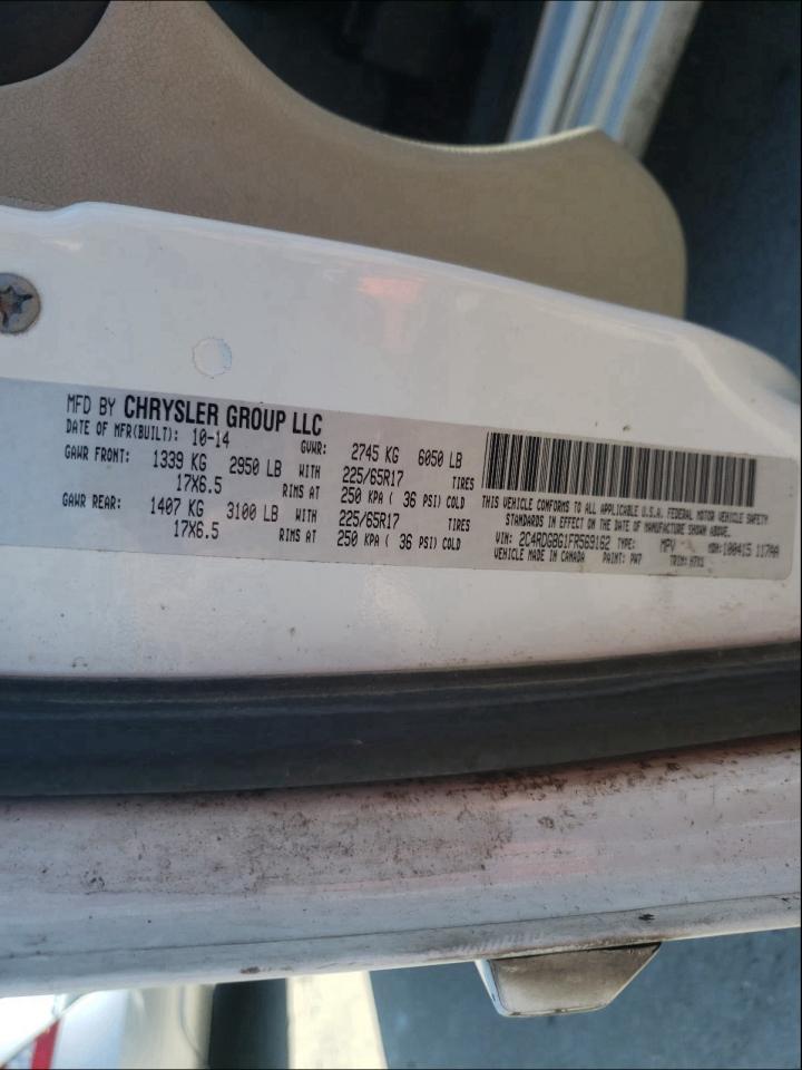 Photo 10 from auction – 2015 DODGE GRAND CARA with VIN 2C4RDGBG1FR569162