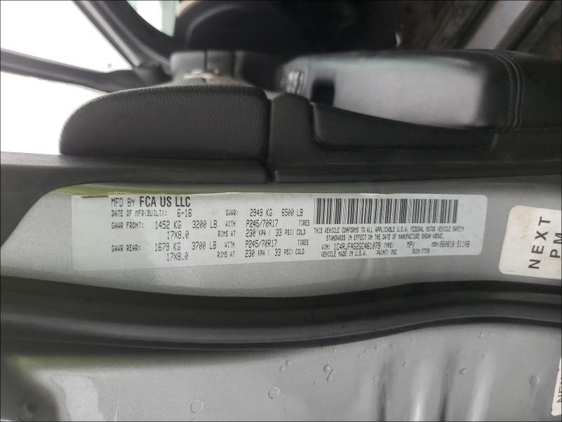 Photo 10 from auction – 2016 JEEP GRAND CHER with VIN 1C4RJFAG2GC461079