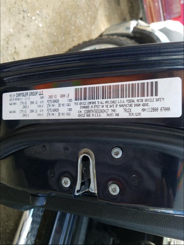 Photo 10 from auction – 2014 RAM 1500 LARAM with VIN 1C6RR7NT6ES202417