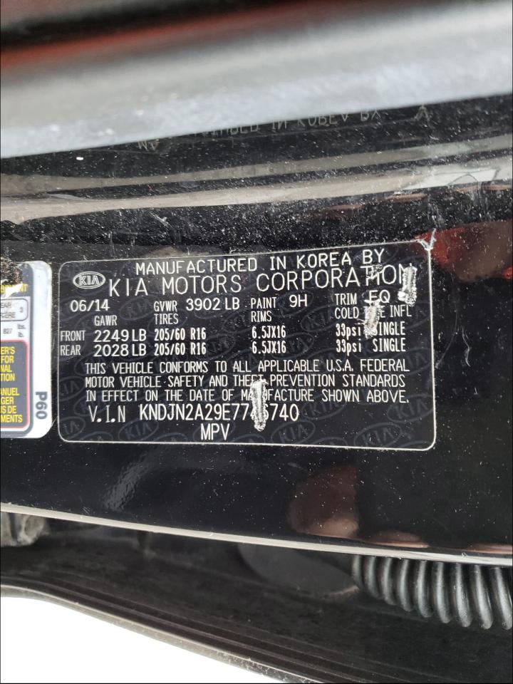 Photo 10 from auction – 2014 KIA SOUL with VIN KNDJN2A29E7746740