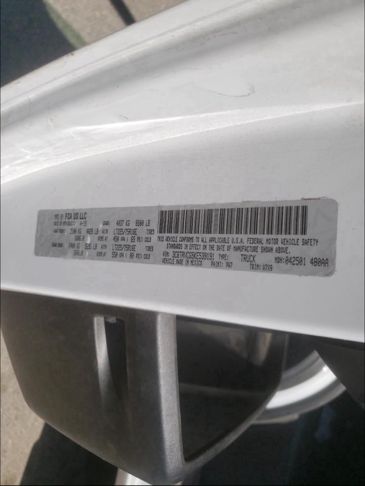 Photo 10 from auction – 2019 RAM PROMASTER with VIN 3C6TRVCG5KE539191