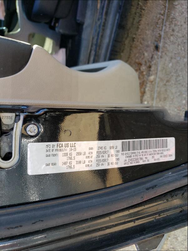 Photo 10 from auction – 2016 DODGE GRAND CARA with VIN 2C4RDGCGXGR179841