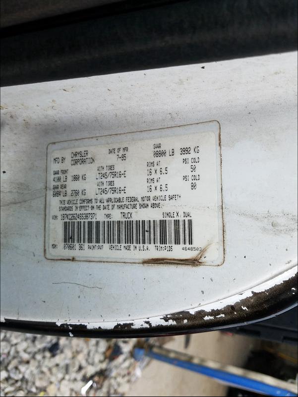 Zdjęcie 10 z aukcji – 1995 DODGE RAM 2500 z VIN 1B7KC26Z4SS387371