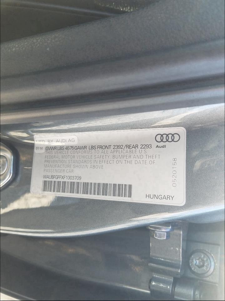Photo 10 from auction – 2015 AUDI A3 PREMIUM with VIN WAUBFGFFXF1003709