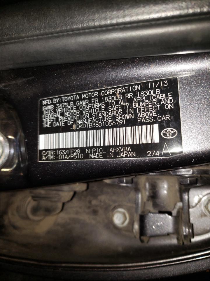 Photo 10 from auction – 2013 TOYOTA PRIUS C with VIN JTDKDTB38D1056791