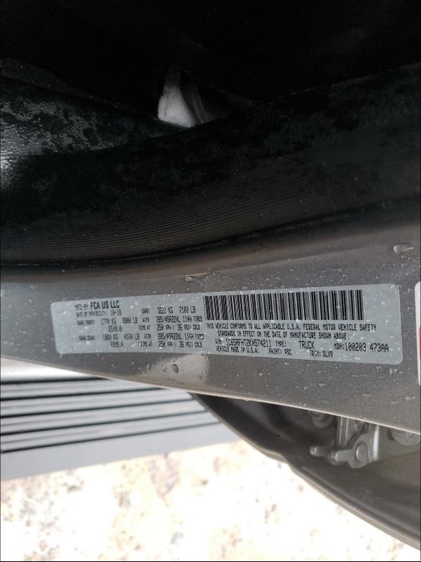 Photo 10 from auction – 2019 RAM 1500 LIMIT with VIN 1C6SRFHT2KN574211