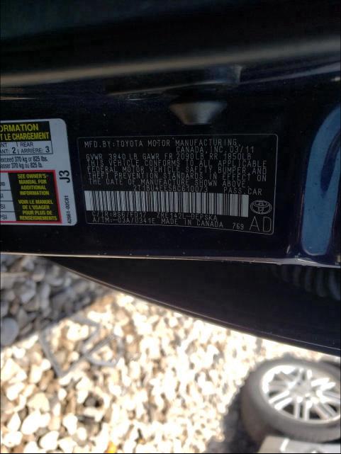 Photo 10 from auction – 2011 TOYOTA COROLLA BA with VIN 2T1BU4EE5BC610073