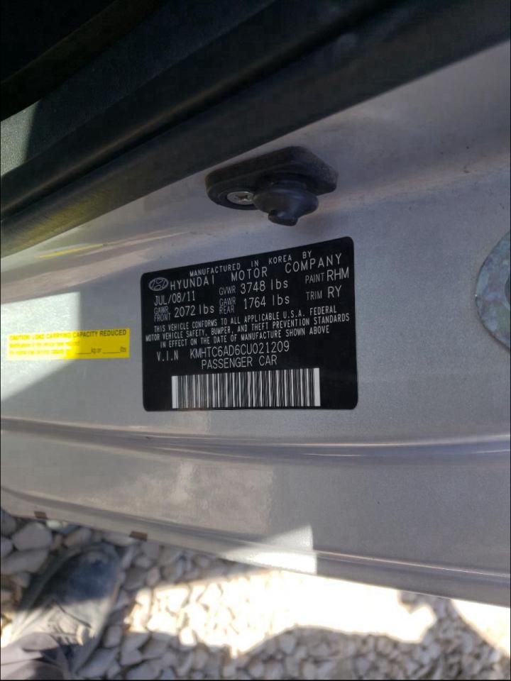 Photo 10 from auction – 2012 HYUNDAI VELOSTER with VIN KMHTC6AD6CU021209