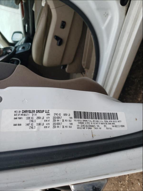 Photo 10 from auction – 2014 CHRYSLER TOWN & COU with VIN 2C4RC1BG1ER464815