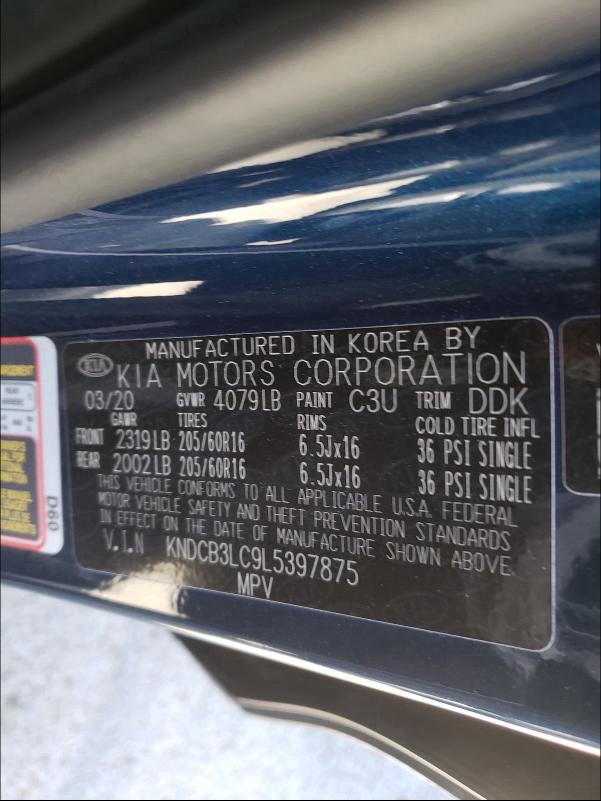 Photo 10 from auction – 2020 KIA NIRO LX with VIN KNDCB3LC9L5397875