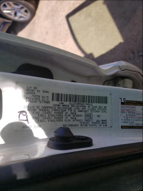 Photo 10 from auction – 2004 TOYOTA 4RUNNER SR with VIN JTEBU14R948015773