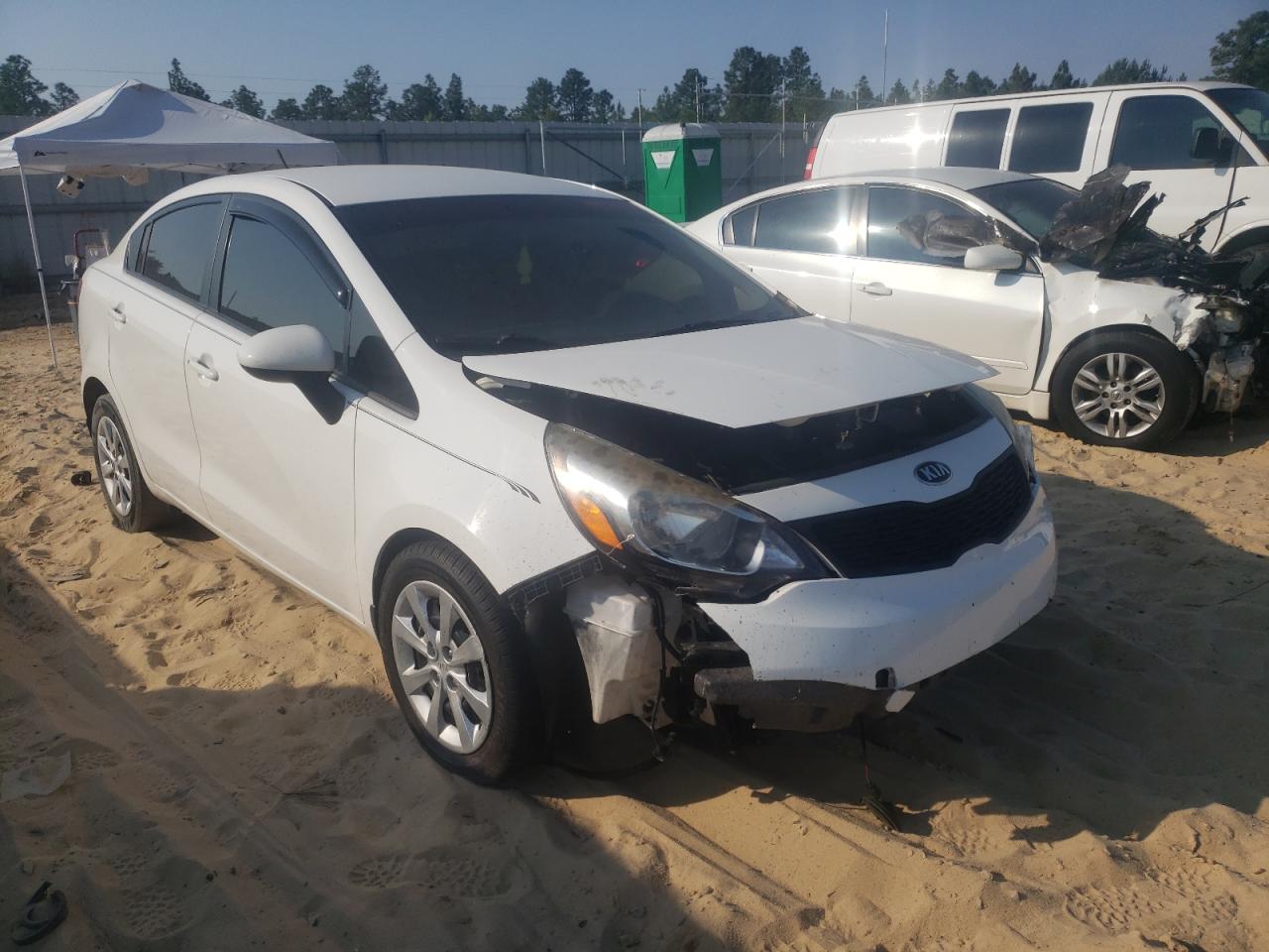 KIA RIO LX 2015 with VIN KNADM4A31F6435361 - Photo from auction