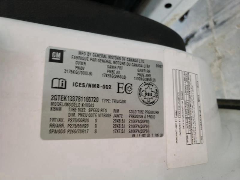 Photo 10 from auction – 2008 GMC SIERRA K15 with VIN 2GTEK133781165720