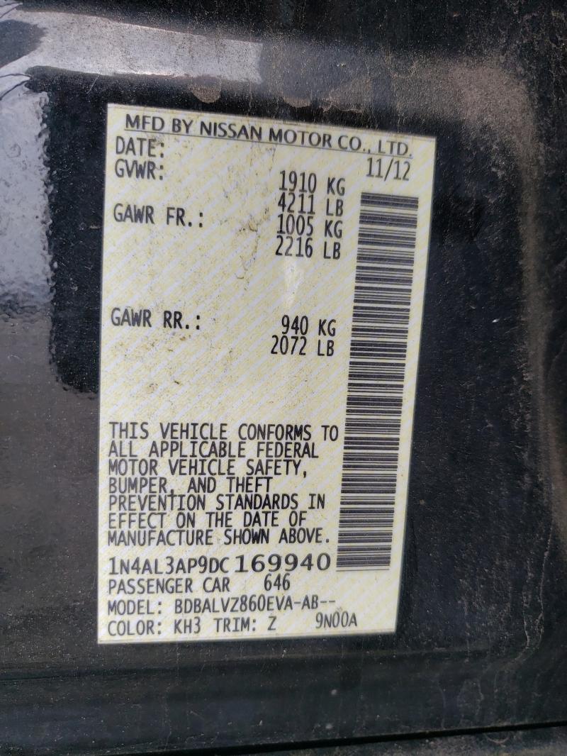 Photo 10 from auction – 2013 NISSAN ALTIMA 2.5 with VIN 1N4AL3AP9DC169940