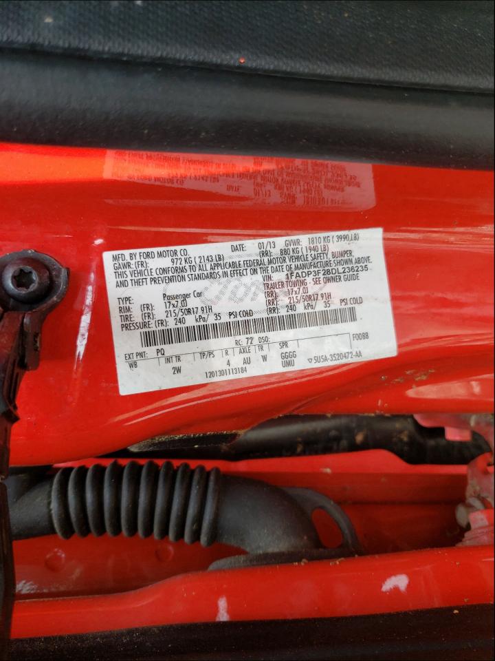 Photo 10 from auction – 2013 FORD FOCUS SE with VIN 1FADP3F28DL236235