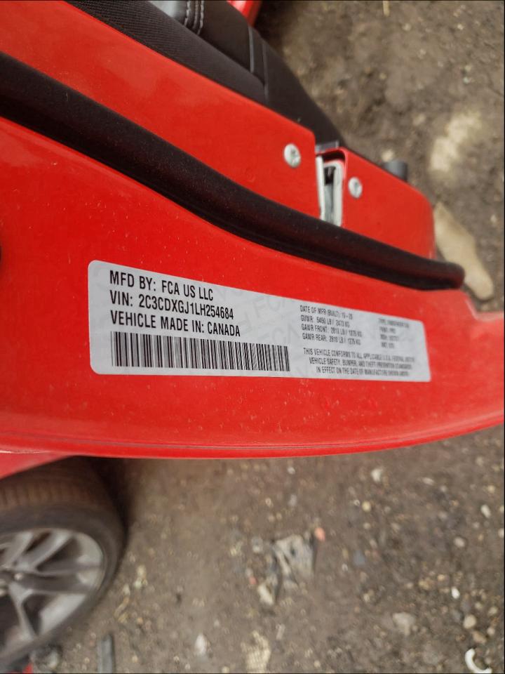 Photo 10 from auction – 2020 DODGE CHARGER SC with VIN 2C3CDXGJ1LH254684