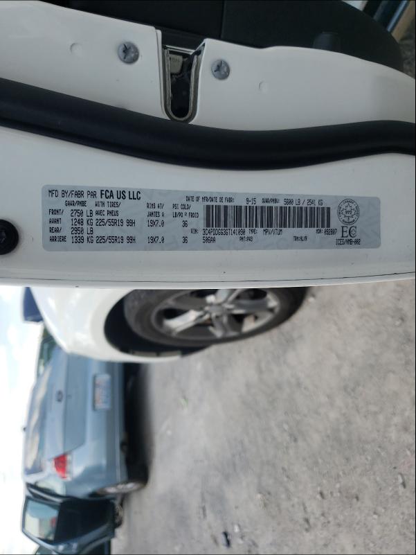Photo 10 from auction – 2016 DODGE JOURNEY CR with VIN 3C4PDDGG3GT141090