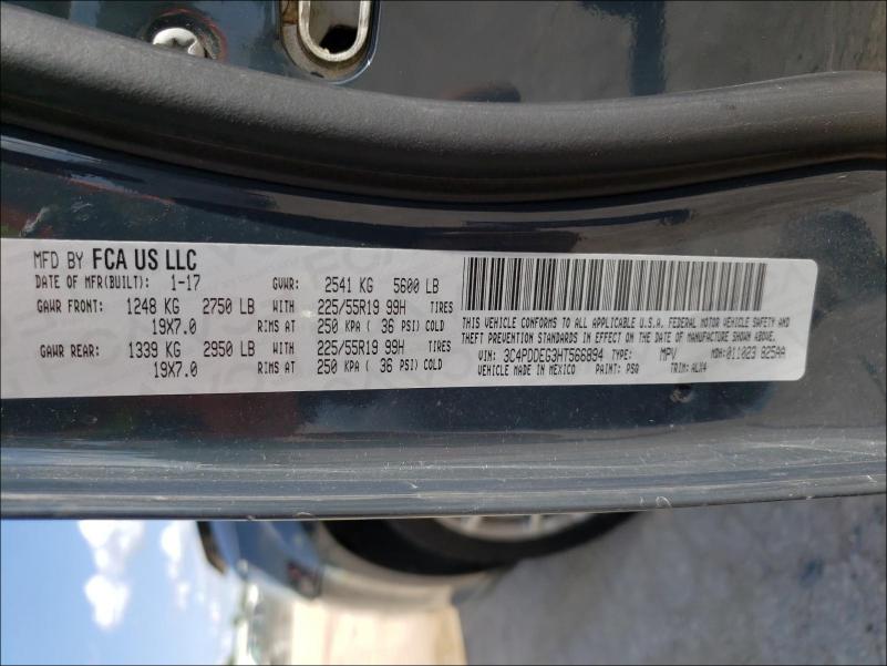 Photo 10 from auction – 2017 DODGE JOURNEY GT with VIN 3C4PDDEG3HT566894