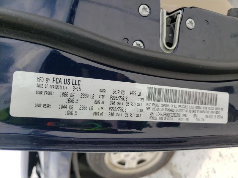 Photo 10 from auction – 2015 JEEP PATRIOT SP with VIN 1C4NJPBB2FD353318