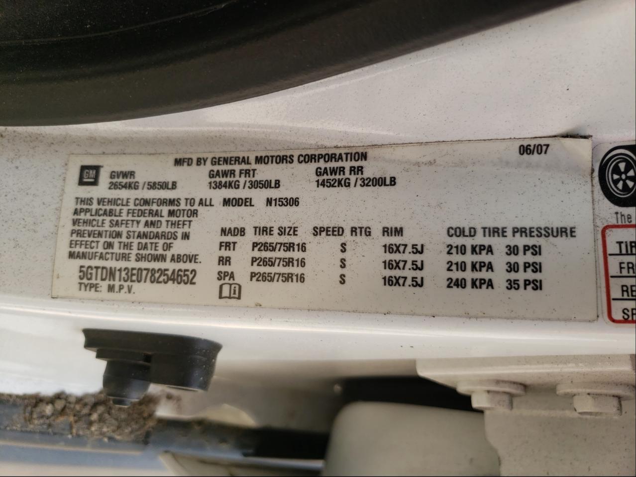 Photo 10 from auction – 2007 HUMMER H3 with VIN 5GTDN13E078254652
