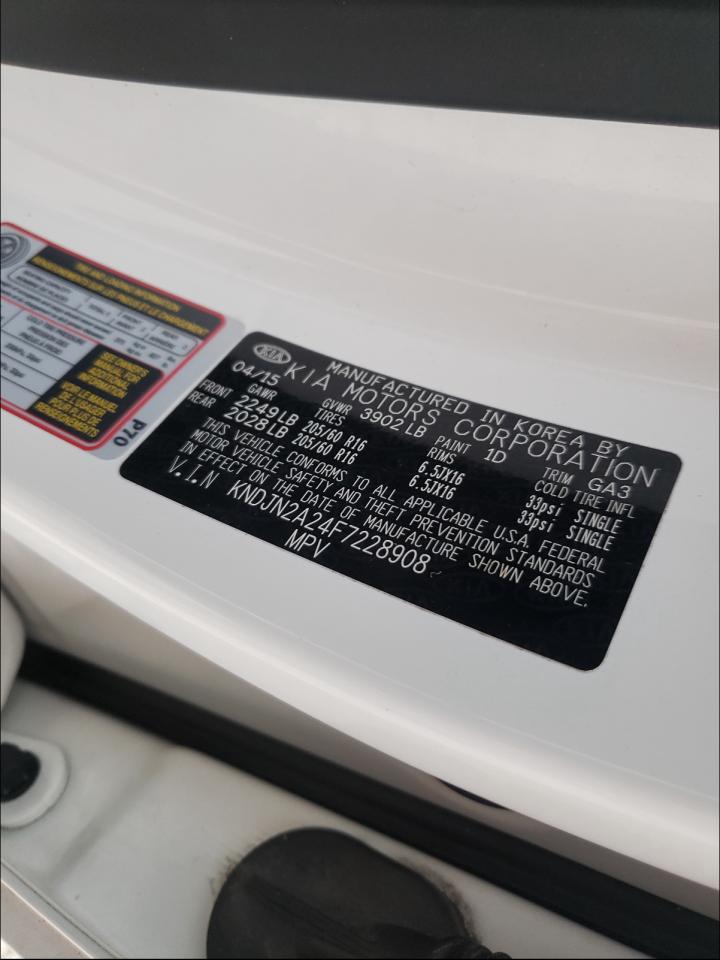Фото 10 с аукциона – 2015 KIA SOUL с VIN KNDJN2A24F7228908
