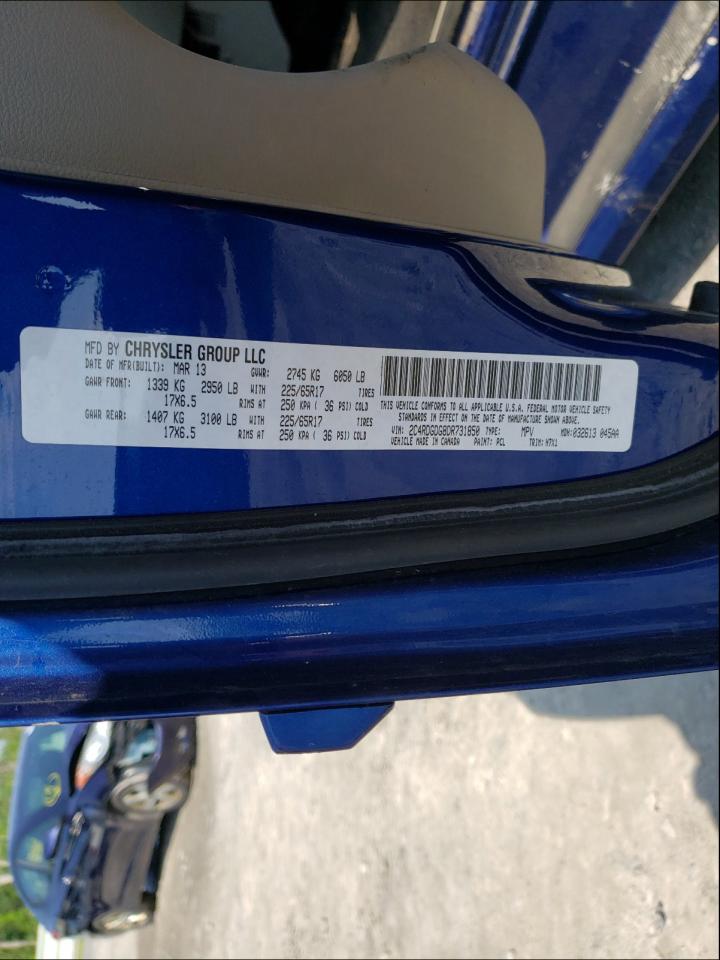 Photo 10 from auction – 2013 DODGE GRAND CARA with VIN 2C4RDGDG8DR731850