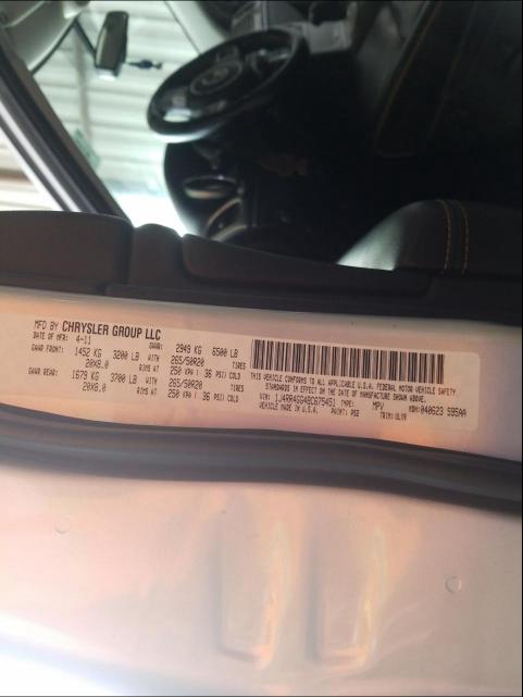 Photo 10 from auction – 2011 JEEP GRAND CHER with VIN 1J4RR4GG4BC675451