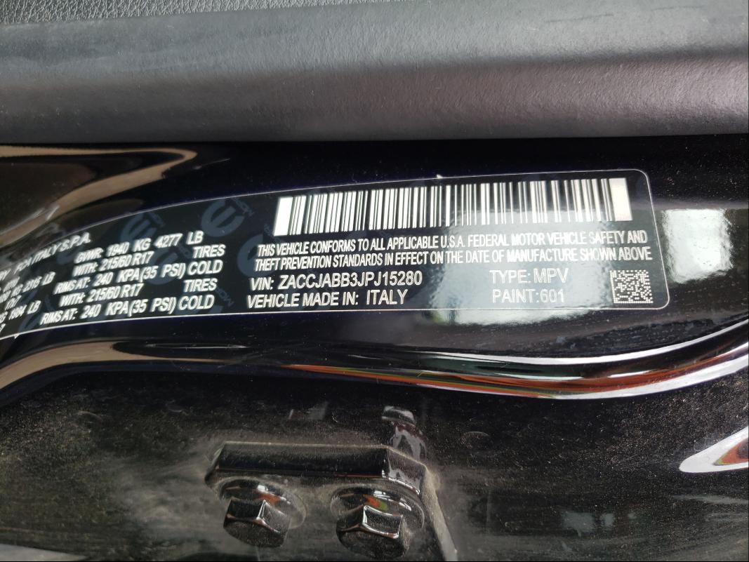 Photo 10 from auction – 2018 JEEP RENEGADE L with VIN ZACCJABB3JPJ15280