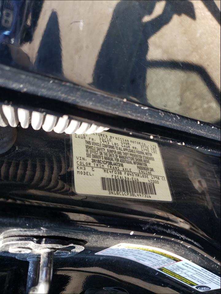 Photo 10 from auction – 2011 NISSAN VERSA S with VIN 3N1BC1CP3BL447316