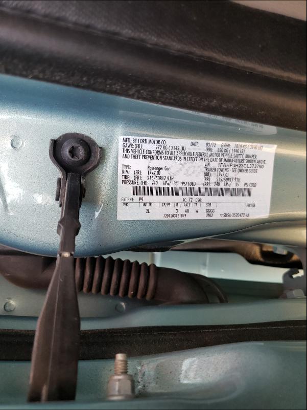 صورة رقم 10 من المزاد - 2012 FORD FOCUS SEL مع VIN 1FAHP3H23CL373760