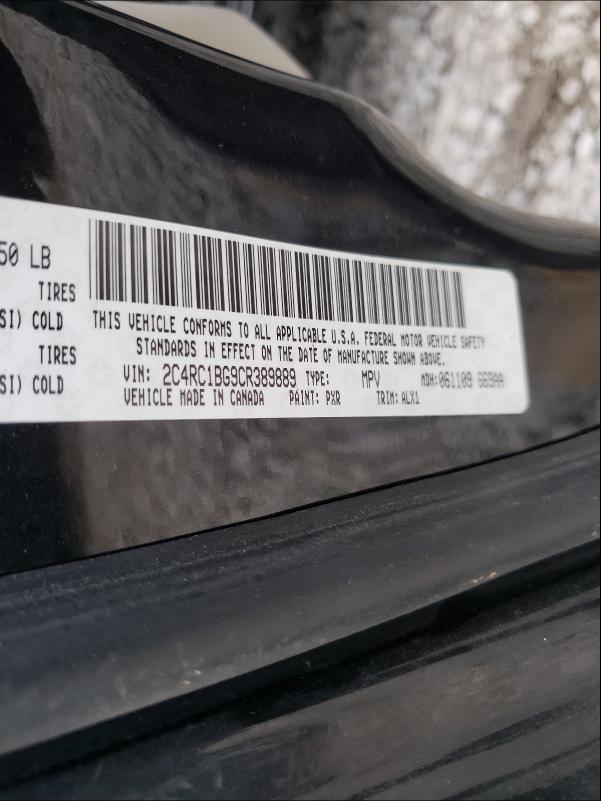 Photo 10 from auction – 2012 CHRYSLER TOWN & COU with VIN 2C4RC1BG9CR389889