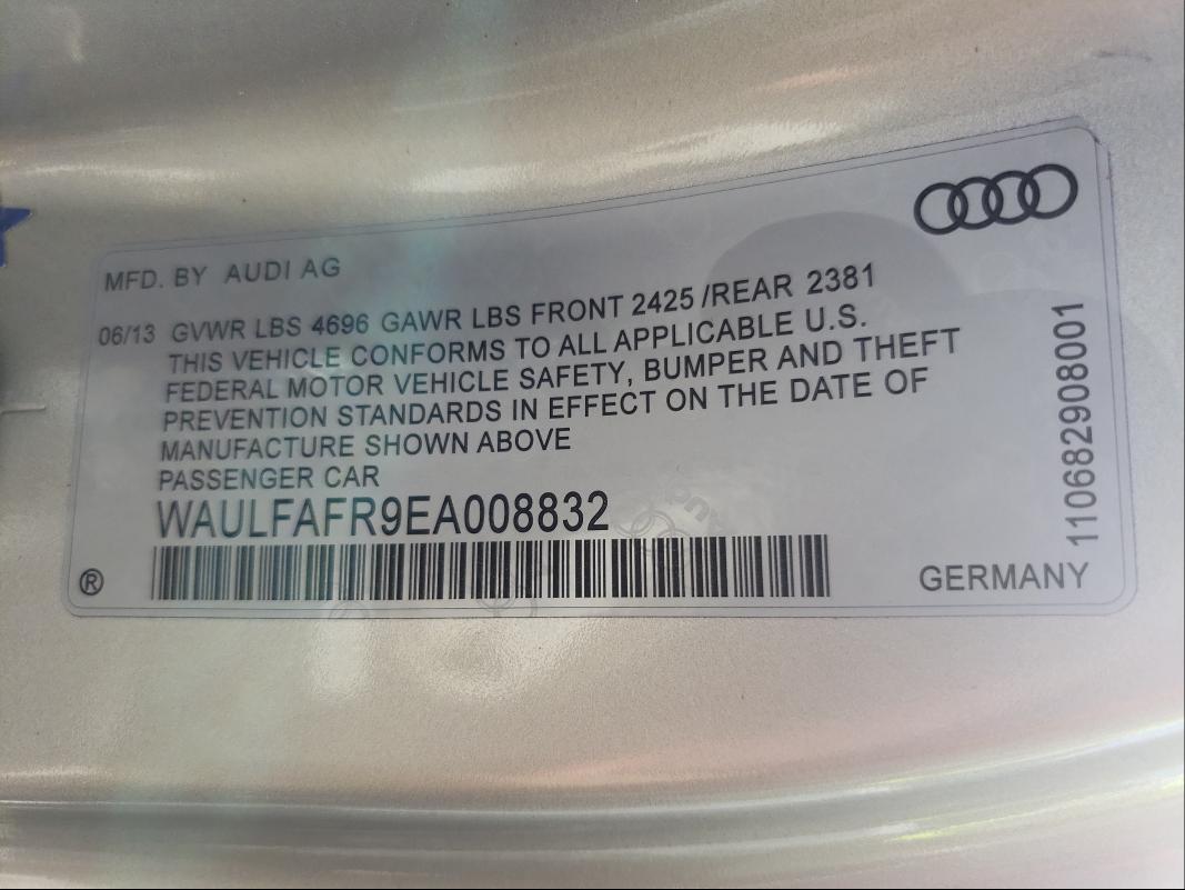 Photo 10 from auction – 2014 AUDI A5 PREMIUM with VIN WAULFAFR9EA008832