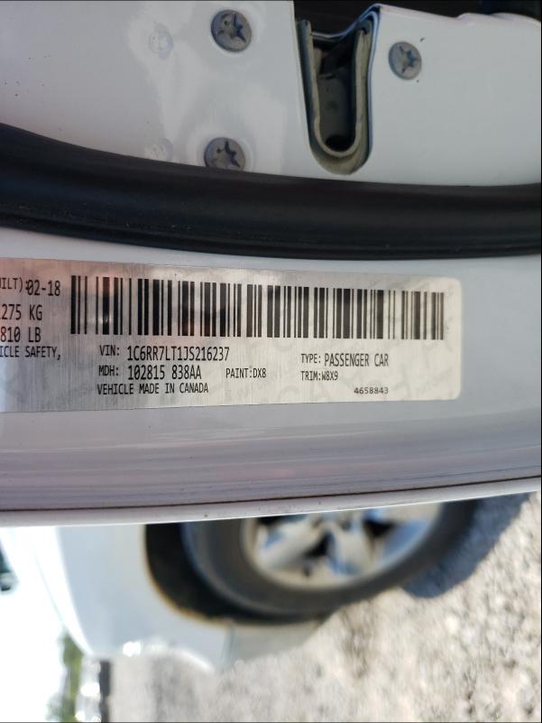 Photo 10 from auction – 2019 RAM 1500 CLASS with VIN 1C6RR6LT7KS573028