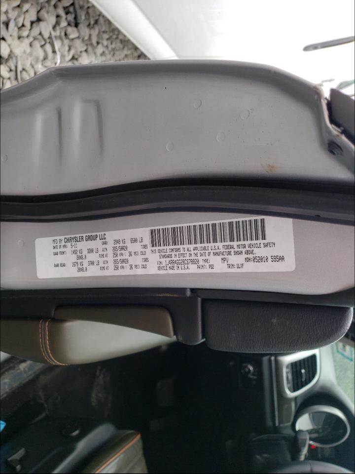 Photo 10 from auction – 2011 JEEP GRAND CHER with VIN 1J4RR4GG2BC678820