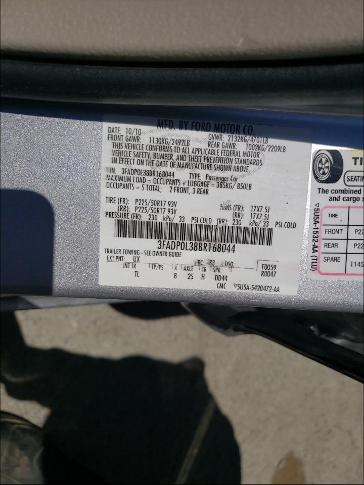 Photo 10 from auction – 2011 FORD FUSION HYB with VIN 3FADP0L38BR168044