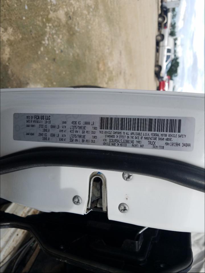 Photo 10 from auction – 2018 RAM 2500 ST with VIN 3C6UR5HL5JG386146