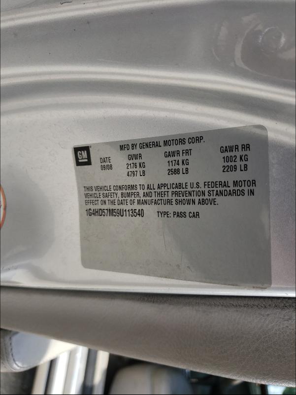 Photo 10 from auction – 2009 BUICK LUCERNE CX with VIN 1G4HD57M59U113540