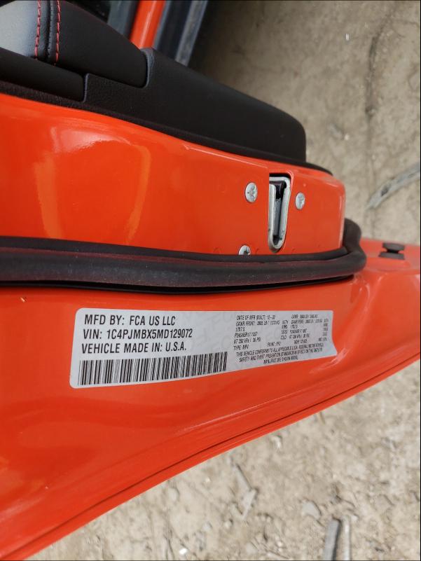 Photo 10 from auction – 2021 JEEP CHEROKEE T with VIN 1C4PJMBX5MD129072
