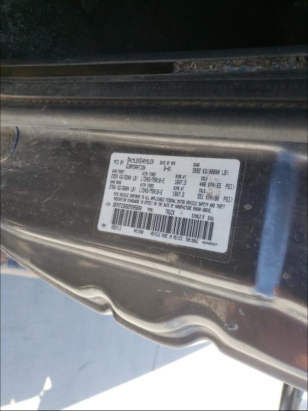Photo 10 from auction – 2002 DODGE RAM 2500 with VIN 3B7KF23692M205660