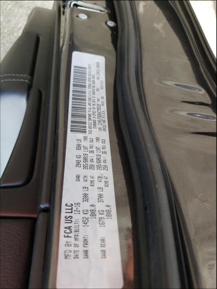 Photo 10 from auction – 2017 JEEP GRAND CHER with VIN 1C4RJFBG8HC735529